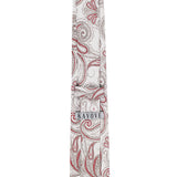 Kovove Exotic White Paisley Neck Tie For Men