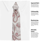 Kovove Exotic White Paisley Neck Tie For Men