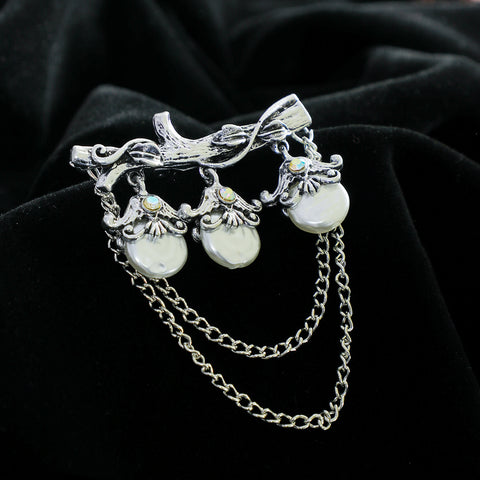 Kavove The Flora Falls Silver Colour Brooch