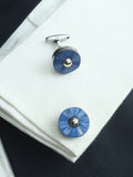 Kavove Oceanic Blue Cufflinks For Men