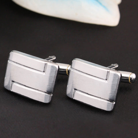 Kavove The Stylish Quote Silver Coloured Cufflinks For Men