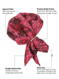 Kavove The Blooming Floral Maroon Cravat & Pocket Square set