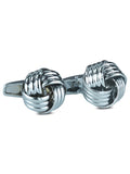 Kavove Classic Twist Silver Cufflinks For Men