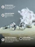 Kavove Classic Twist Silver Cufflinks For Men