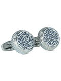 Kavove The Paint Stroke Blue Cufflinks For Men