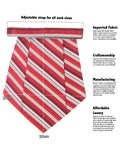 Kavove The Selective Striped Red Cravat & Pocket Square set
