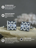 Kavove Everyday Luxe Blue Cufflinks For Men