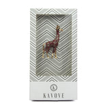 Kavove Savannah Giraffe Red Colour Brooch