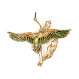 Kavove Skyborne Swan Cloud Green Colour Brooch