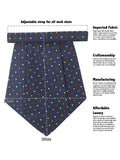 Kavove The Rainbow Polka Dot Navy Blue Cravat & Pocket Square set