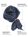 Kavove The Rainbow Polka Dot Navy Blue Cravat & Pocket Square set