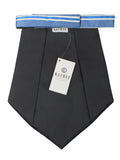 Kavove The Blue Ocean Striped Blue Cravat & Pocket Square set