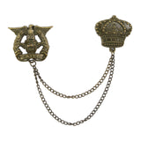 Kavove Royal Linkage Crown-Caten Brass Colour Brooch