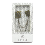 Kavove Royal Linkage Crown-Caten Brass Colour Brooch