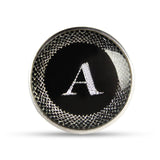 Kavove Alphabet 'A' Black Colour Lapel Pin