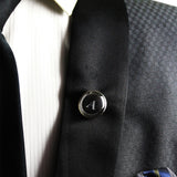 Kavove Alphabet 'A' Black Colour Lapel Pin