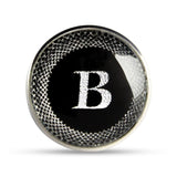 Kavove Alphabet 'B' Black Colour Lapel Pin