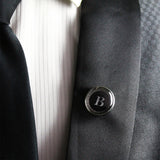 Kavove Alphabet 'B' Black Colour Lapel Pin