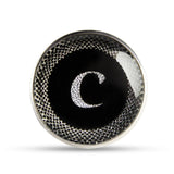 Kavove Alphabet 'C' Black Colour Lapel Pin