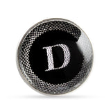 Kavove Alphabet 'D' Black Colour Lapel Pin