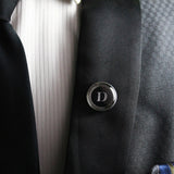 Kavove Alphabet 'D' Black Colour Lapel Pin