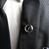 Kavove Alphabet 'I' Black Colour Lapel Pin