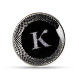 Kavove Alphabet 'K' Black Colour Lapel Pin