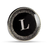 Kavove Alphabet 'L' Black Colour Lapel Pin