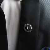 Kavove Alphabet 'L' Black Colour Lapel Pin