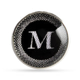 Kavove Alphabet 'M' Black Colour Lapel Pin