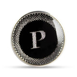 Kavove Alphabet 'P' Black Colour Lapel Pin