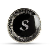 Kavove Alphabet 'S' Black Colour Lapel Pin