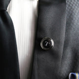 Kavove Alphabet 'T' Black Colour Lapel Pin