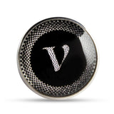 Kavove Alphabet 'V' Black Colour Lapel Pin