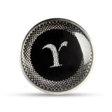 Kavove Alphabet 'Y' Black Colour Lapel Pin