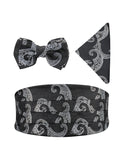 Kavove Graceful Paisley Black Cummerbund Gift Set