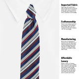 Kovove The Classy Striped Blue Necktie