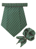 Kavove The Elegant Floral Green Cravat & Pocket Square set