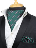 Kavove The Elegant Floral Green Cravat & Pocket Square set