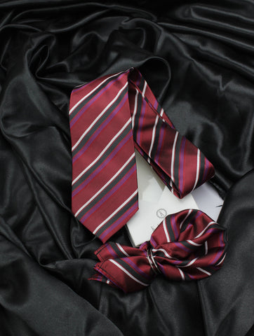 Neck Tie and Pocket Square Set for Men