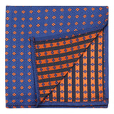 Kavove The Twining Dash Blue Pocket Square