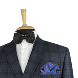 Kavove The Twining Dash Blue Pocket Square