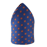 Kavove The Twining Dash Blue Pocket Square