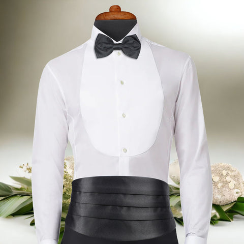 Kavove Solid Black Cummerbund Set