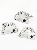 Peluche Game of Cards Cufflink and Lapel Pin Set