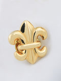 Peluche Golden Orchid Cufflink and Lapel Pin Set