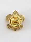 Peluche Golden Orchid Cufflink and Lapel Pin Set