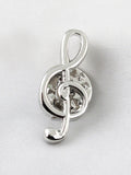 Peluche Silver Symbol of Musi Cufflink and Lapel Pin Set