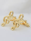 Peluche Golden Symbol of Musi Cufflink and Lapel Pin Set