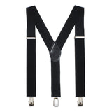 Peluche Plaid Black Suspender for Men